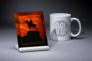 "Meade Afterglow Silhouette" 4x5 Metal Print & Stand