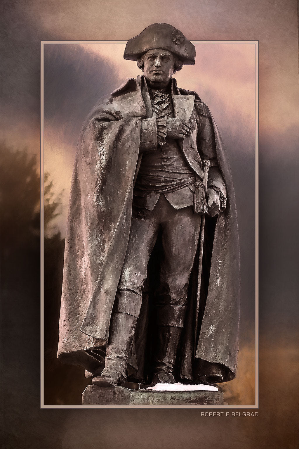 &quot;Friedrich Wilhelm at Valley Forge&quot; 4x6 Metal Print &amp; Stand