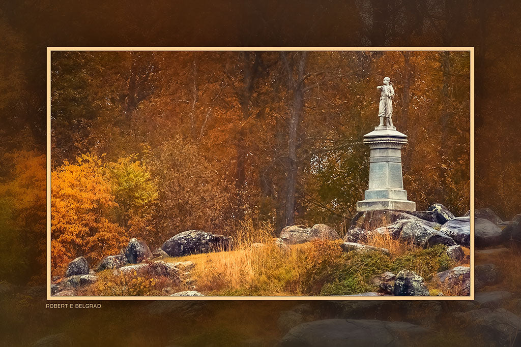 &quot;155th PA Volunteer Infantry at LRT&quot; 4x6 Metal Print &amp; Stand