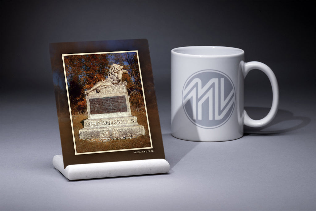 &quot;Massachusetts at Antietam&quot; 4x5 Metal Print &amp; Stand