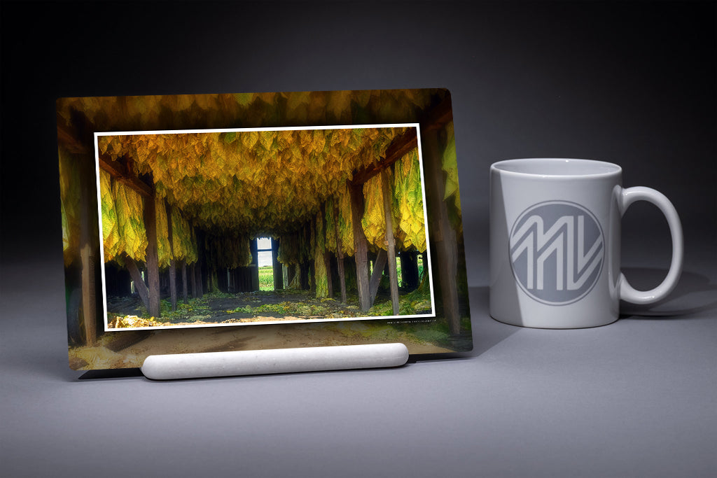 &quot;Tobacco Afternoon&quot; 6x9 Metal Print &amp; Stand