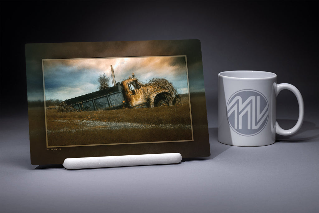 &quot;Reclaimed by the Land&quot; 6x9 Metal Print &amp; Stand