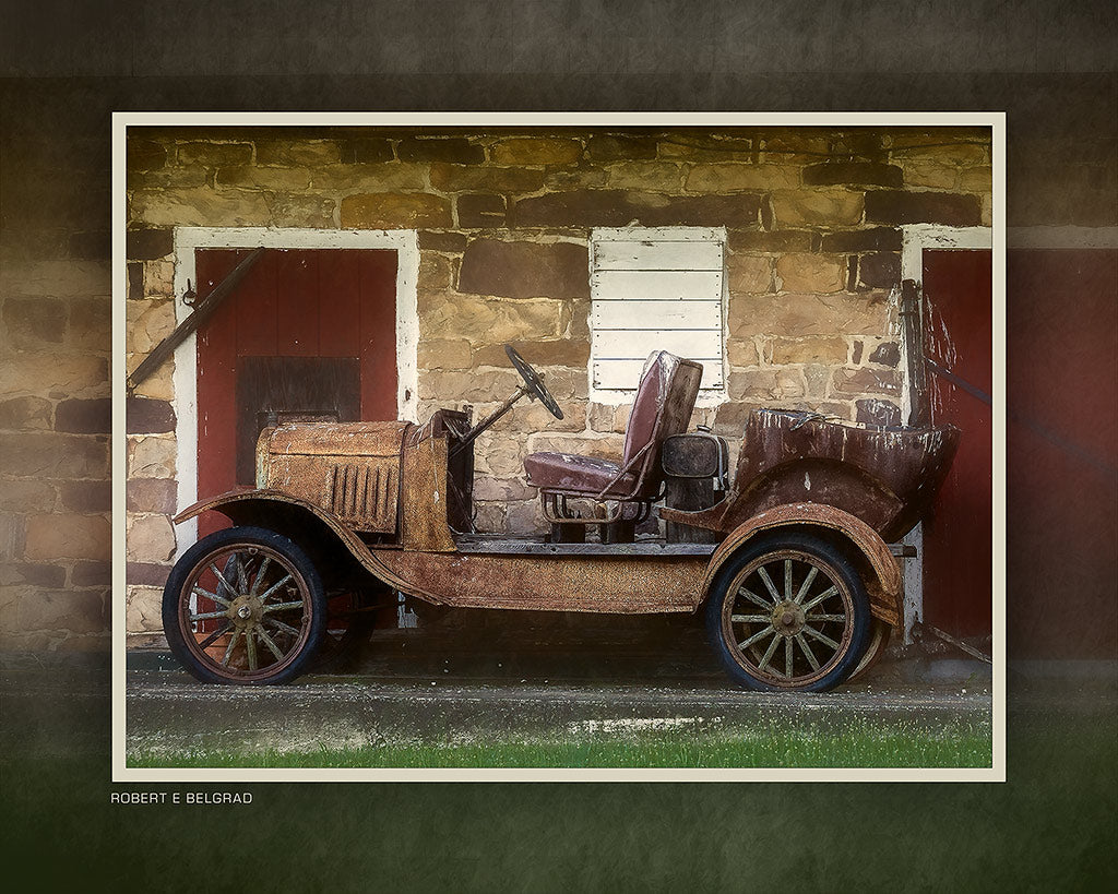 "Jalopy" 4x5 Metal Print & Stand