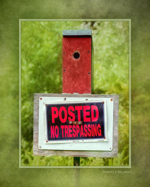 "No Trespassing" 4x5 Metal Print & Stand