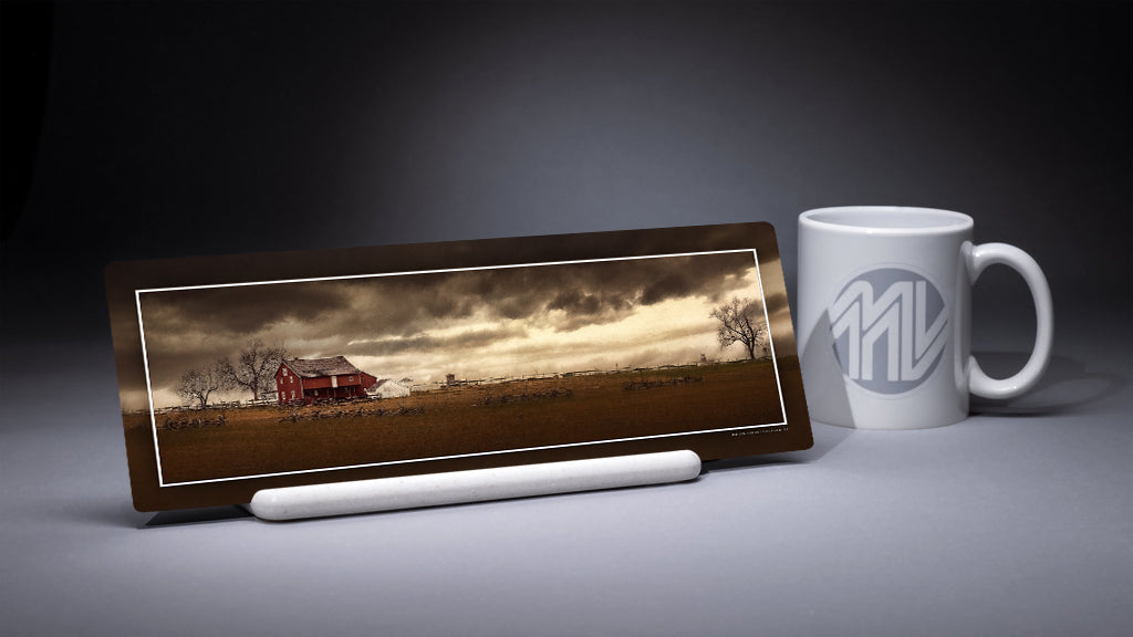 &quot;Perched Upon Hallowed Ground&quot; 4x12 Panoramic Metal Print with Stand