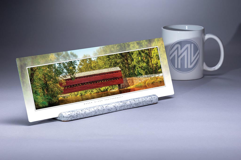 &quot;Sachs Bridge&quot; 4x12 Panoramic Metal Print with Stand