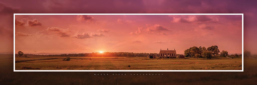 "Codori Farm" 4x12 Panoramic Metal Print with Stand