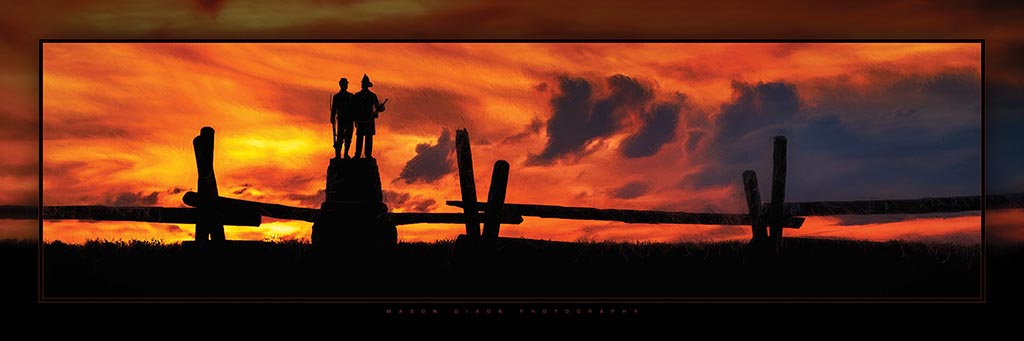 &quot;Excelsior Field - Fire Zouaves&quot; 4x12 Panoramic Metal Print with Stand