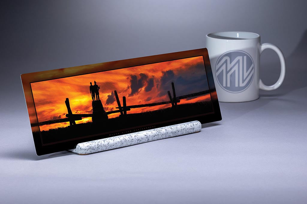 &quot;Excelsior Field - Fire Zouaves&quot; 4x12 Panoramic Metal Print with Stand