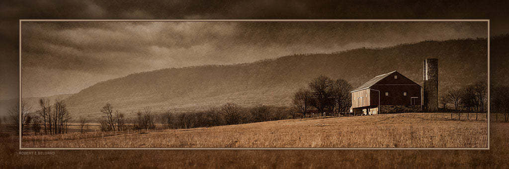 &quot;In the Shadow of the Shenandoah&quot; 4x12 Panoramic Metal Print with Stand