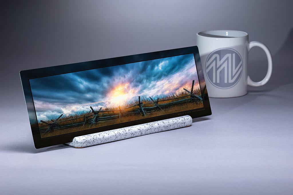 "Excelsior Fence" 4x12 Panoramic Metal Print with Stand