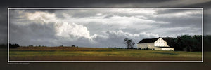 "Gettysburg's Rummel Farm" 4x12 Panoramic Metal Print with Stand