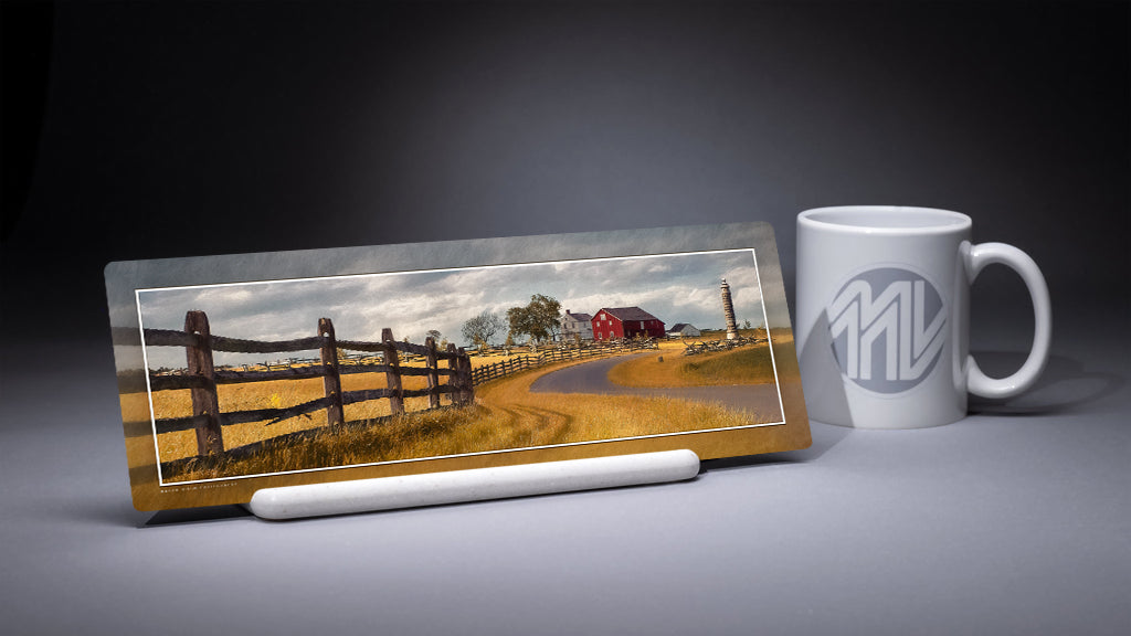 &quot;Klingel Farm&quot; 4x12 Panoramic Metal Print with Stand