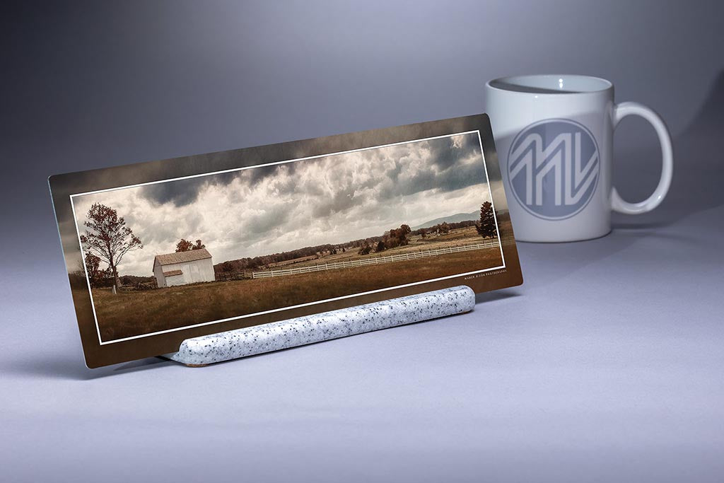 &quot;Bryan Farm&quot; 4x12 Panoramic Metal Print with Stand