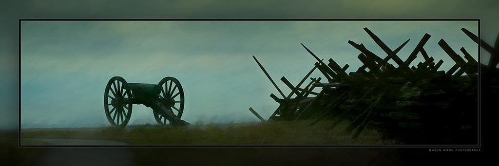 &quot;Twilight&#39;s Sentinel&quot; 4x12 Panoramic Metal Print with Stand