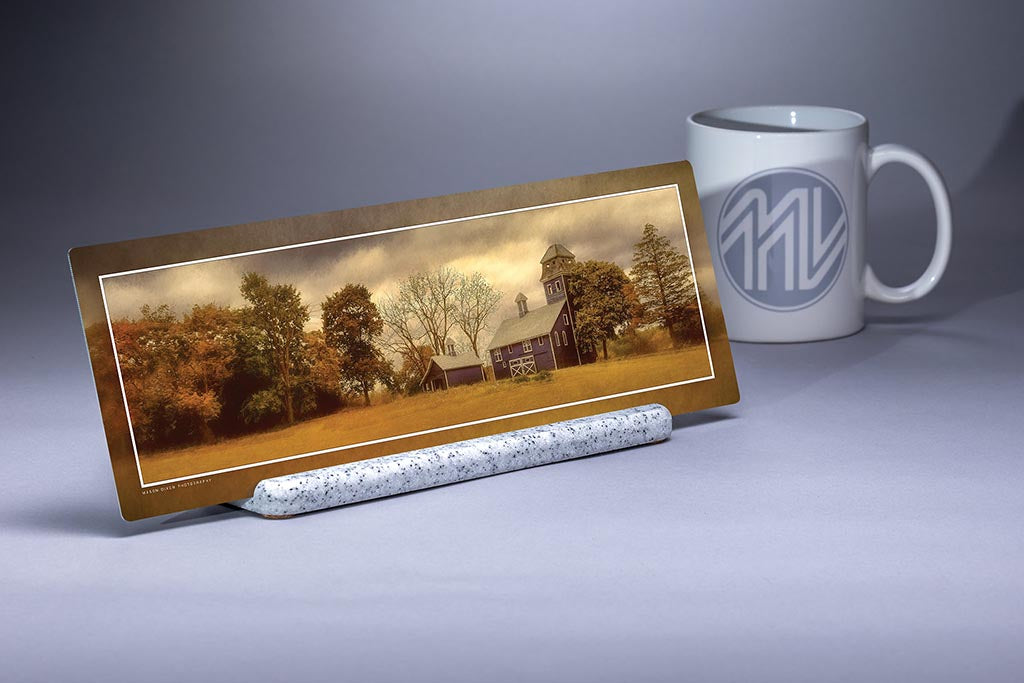 &quot;Guernsey Enchanted Barn&quot; 4x12 Panoramic Metal Print with Stand