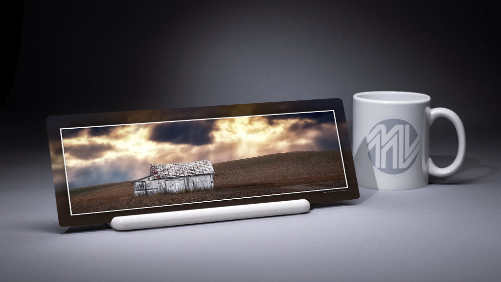 &quot;Route 30 Barn&quot; 4x12 Panoramic Metal Print with Stand