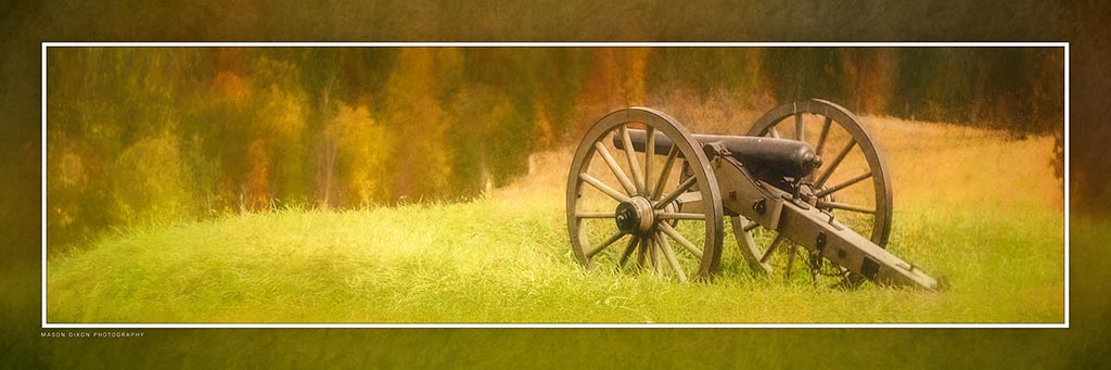 &quot;Sighting From Cemetery Hill&quot; 4x12 Panoramic Metal Print with Stand