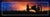 "Conflagration on the Horizon" 4x12 Panoramic Metal Print with Stand