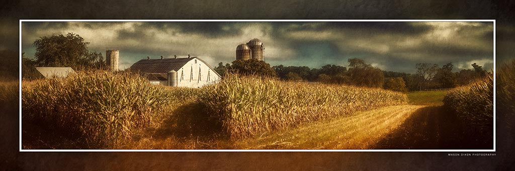 &quot;Late Afternoon in Strasburg&quot; 4x12 Panoramic Metal Print with Stand