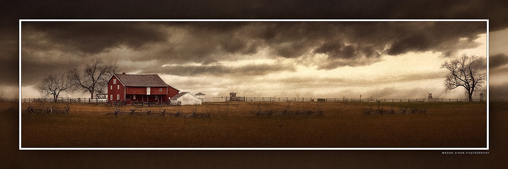 &quot;Perched Upon Hallowed Ground&quot; 4x12 Panoramic Metal Print with Stand