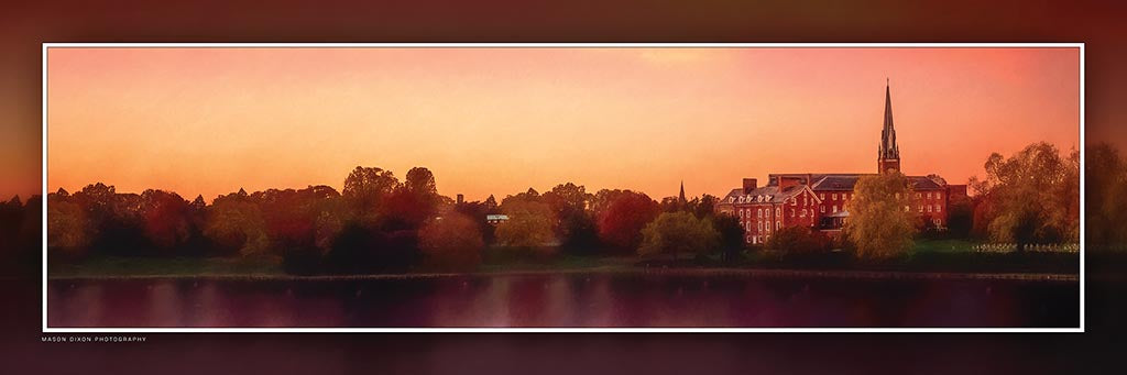 &quot;Annapolis at Sundown&quot; 4x12 Panoramic Metal Print with Stand