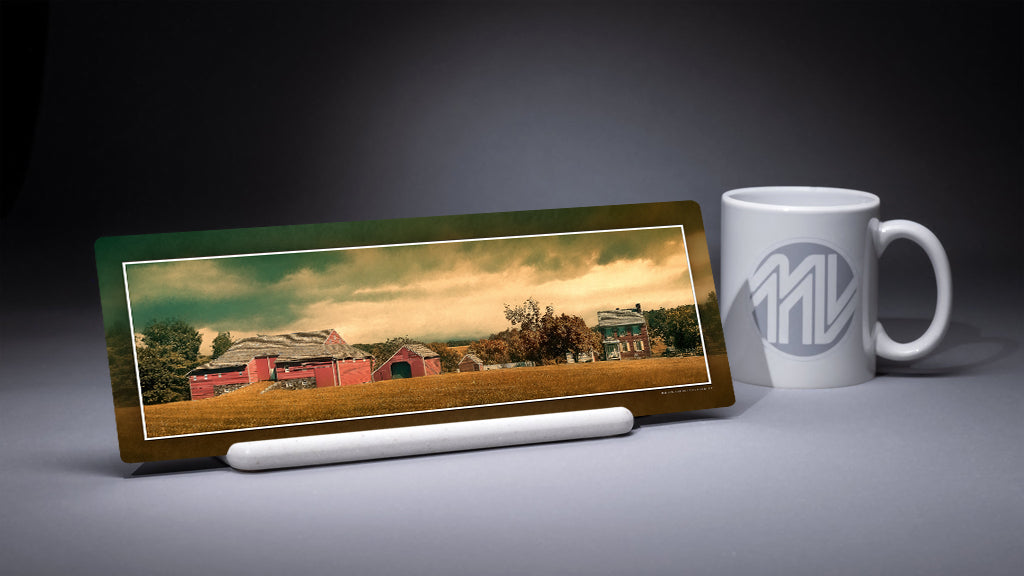 &quot;Henry Culp Farm&quot; 4x12 Panoramic Metal Print with Stand