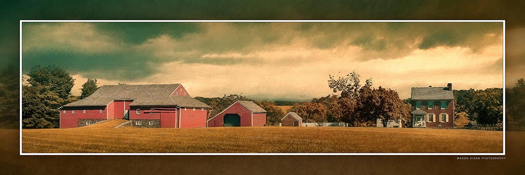 &quot;Henry Culp Farm&quot; 4x12 Panoramic Metal Print with Stand