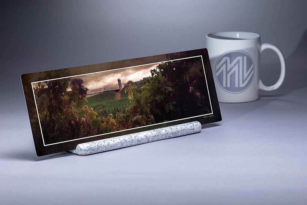 &quot;The Hidden Harvest&quot; 4x12 Panoramic Metal Print with Stand