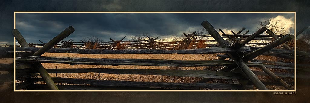 &quot;Snake-Rail in a Storm&quot; 4x12 Panoramic Metal Print with Stand