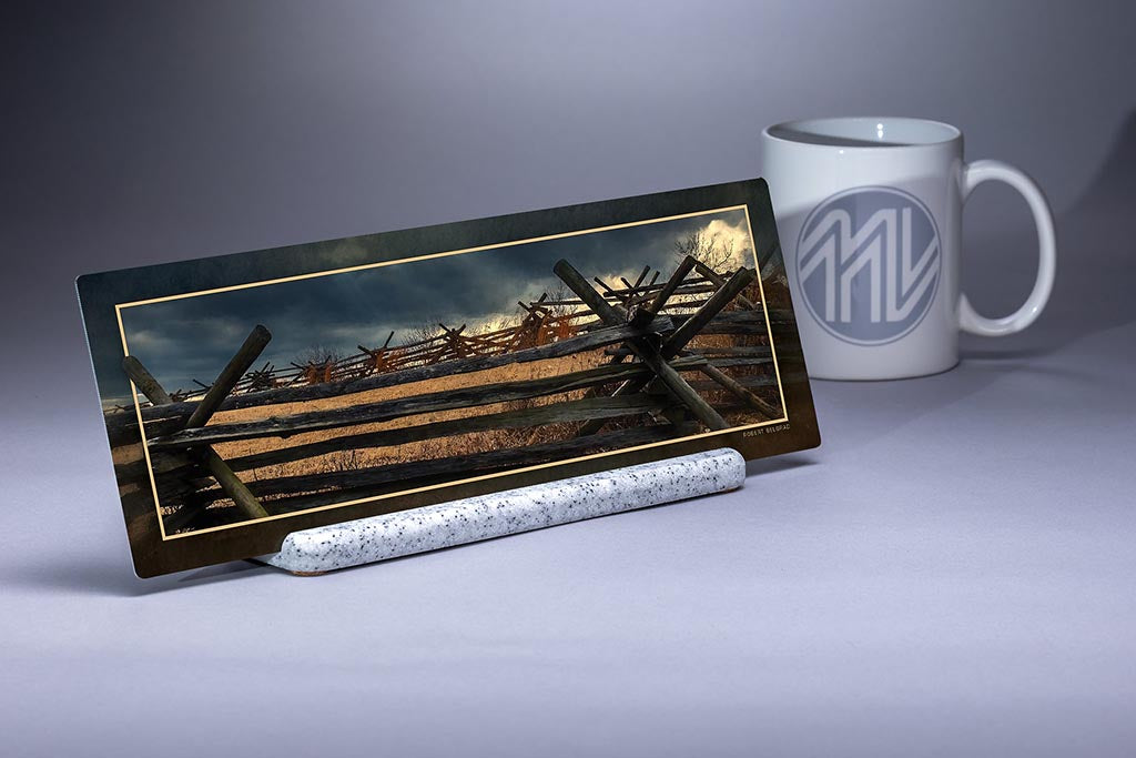 "Snake-Rail in a Storm" 4x12 Panoramic Metal Print with Stand