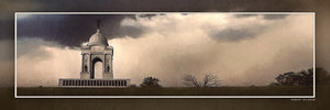 "Pennsylvania Monument in a Storm" 4x12 Panoramic Metal Print with Stand