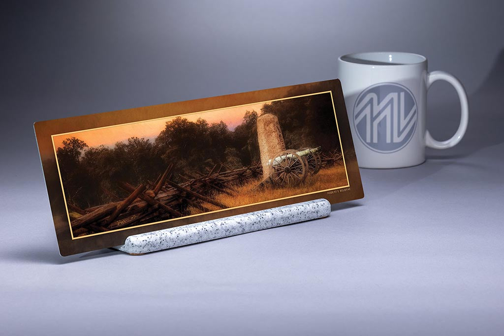 "Guns in August" 4x12 Panoramic Metal Print with Stand