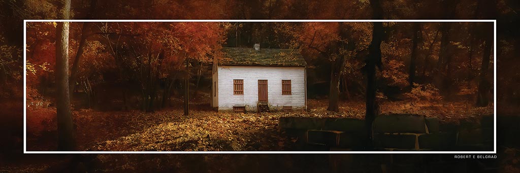 &quot;C&amp;O Lock House&quot; 4x12 Panoramic Metal Print with Stand