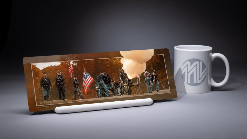 "Funkstown Firweorks" 4x12 Panoramic Metal Print with Stand