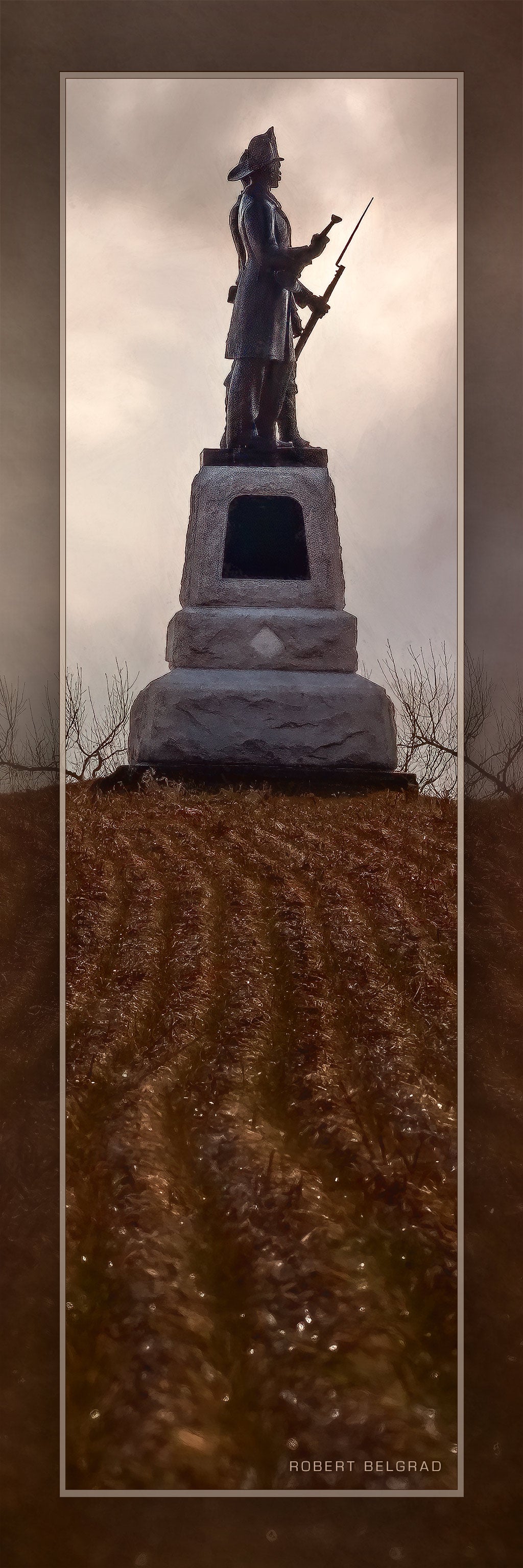 &quot;Fire Zouaves&quot; 4x12 Panoramic Metal Print with Stand