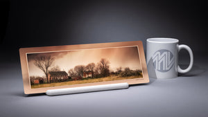 "Codori Farm Under a Troubled Sky" 4x12 Panoramic Metal Print with Stand