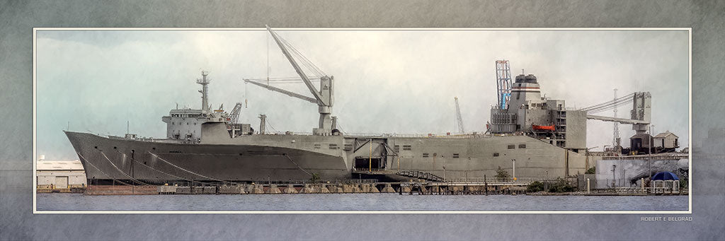 &quot;Dockside&quot; 4x12 Panoramic Metal Print with Stand