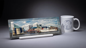"Baltimore Harbor" 4x12 Panoramic Metal Print with Stand