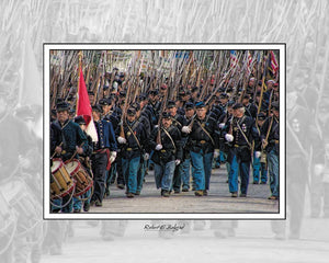 "Union Troops on the March" 4x5 Metal Print & Stand
