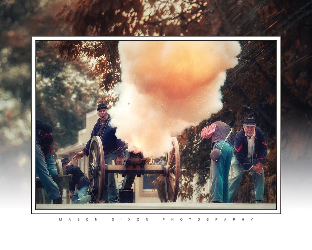 &quot;Union Cannon Fire - Funkstown&quot; 4x5 Metal Print &amp; Stand