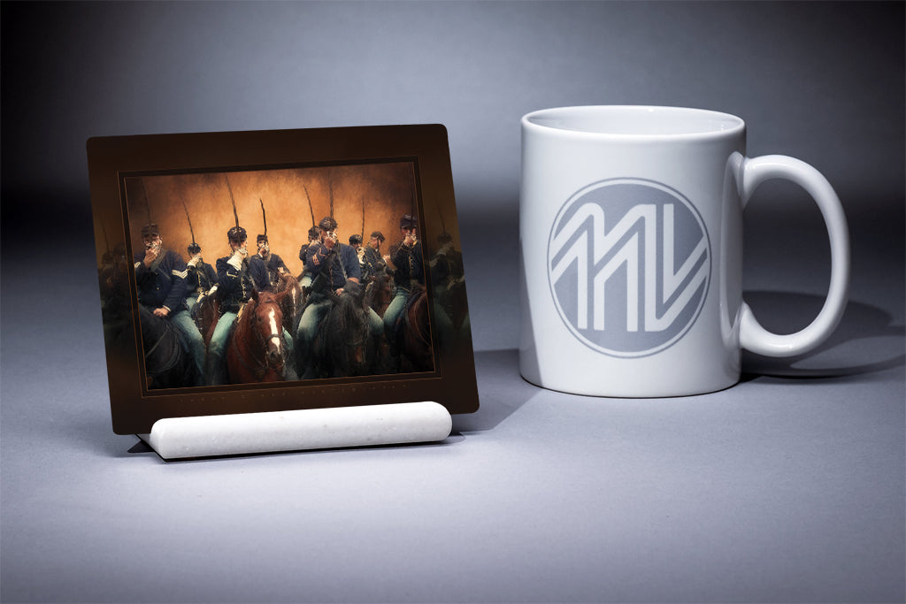 &quot;Cavalry Salute&quot; 4x5 Metal Print &amp; Stand