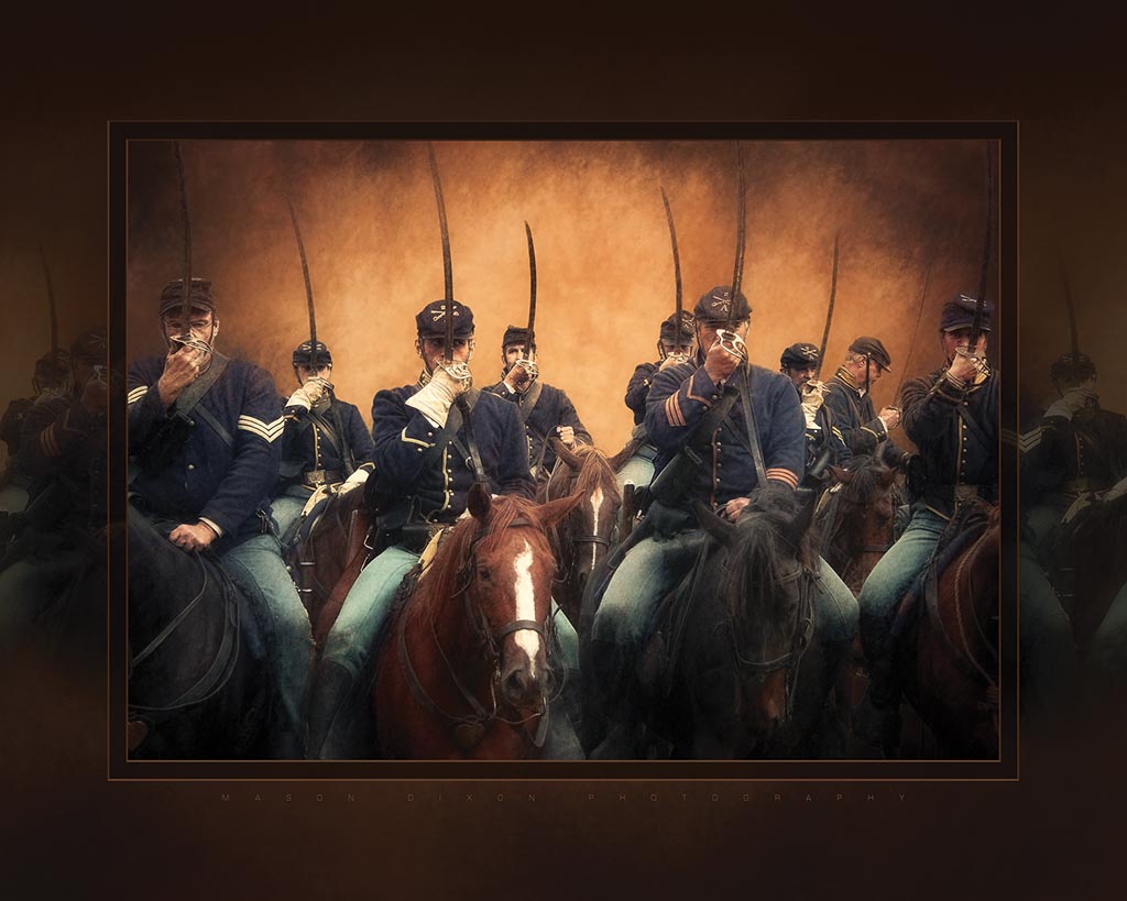 &quot;Cavalry Salute&quot; 4x5 Metal Print &amp; Stand