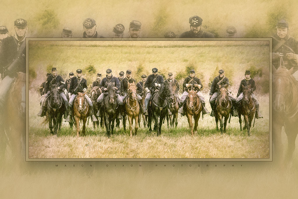 "Second U.S. Cavalry" 6x9 Metal Print & Stand