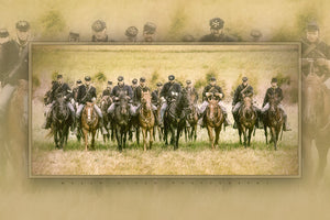 "Second U.S. Cavalry" 6x9 Metal Print & Stand
