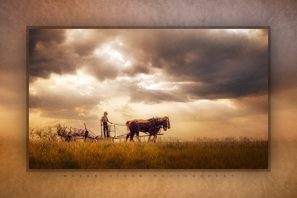 "Toil and Reward" 6x9 Metal Print & Stand