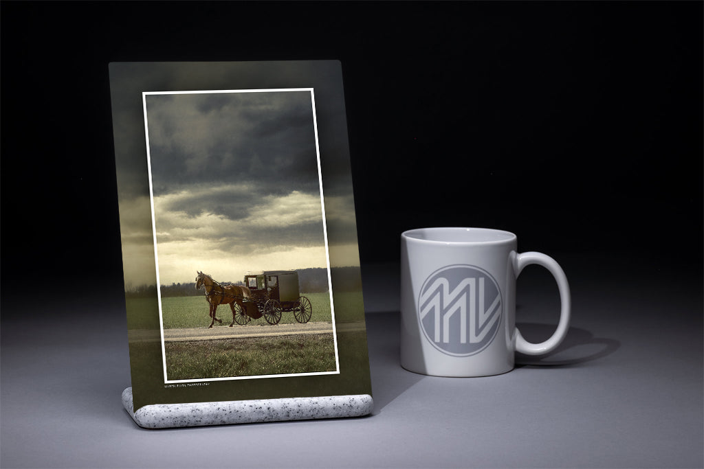 &quot;Heading Home Before the Storm&quot; 6x9 Metal Print &amp; Stand