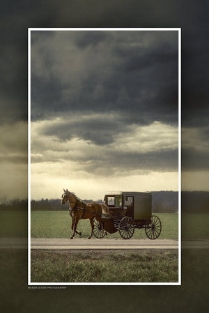 "Heading Home Before the Storm" 6x9 Metal Print & Stand
