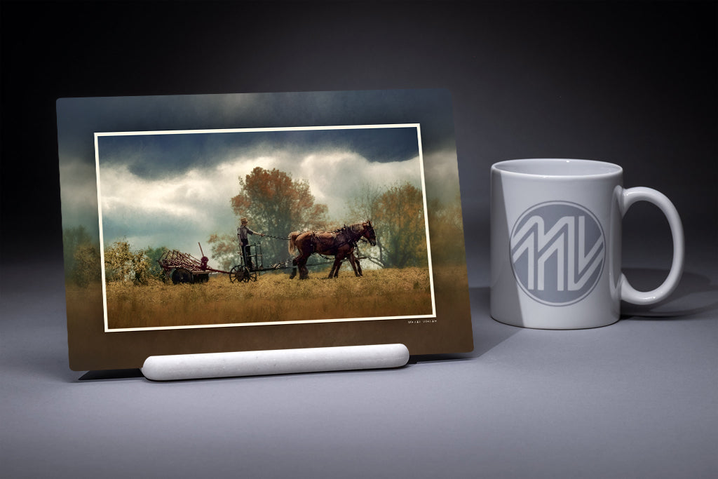 &quot;Preparing to Plant&quot; 6x9 Metal Print &amp; Stand