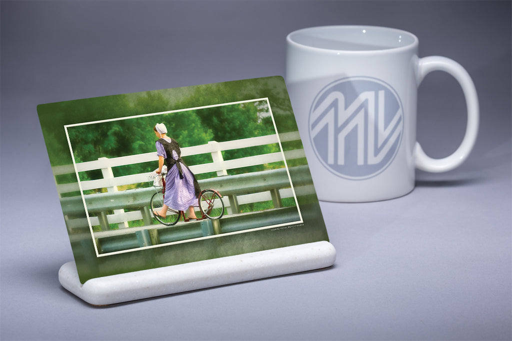 &quot;Riding the Rails&quot; 4x6 Metal Print &amp; Stand